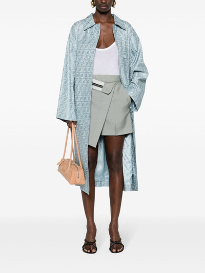 FENDI wrap mohair-blend shorts outlook
