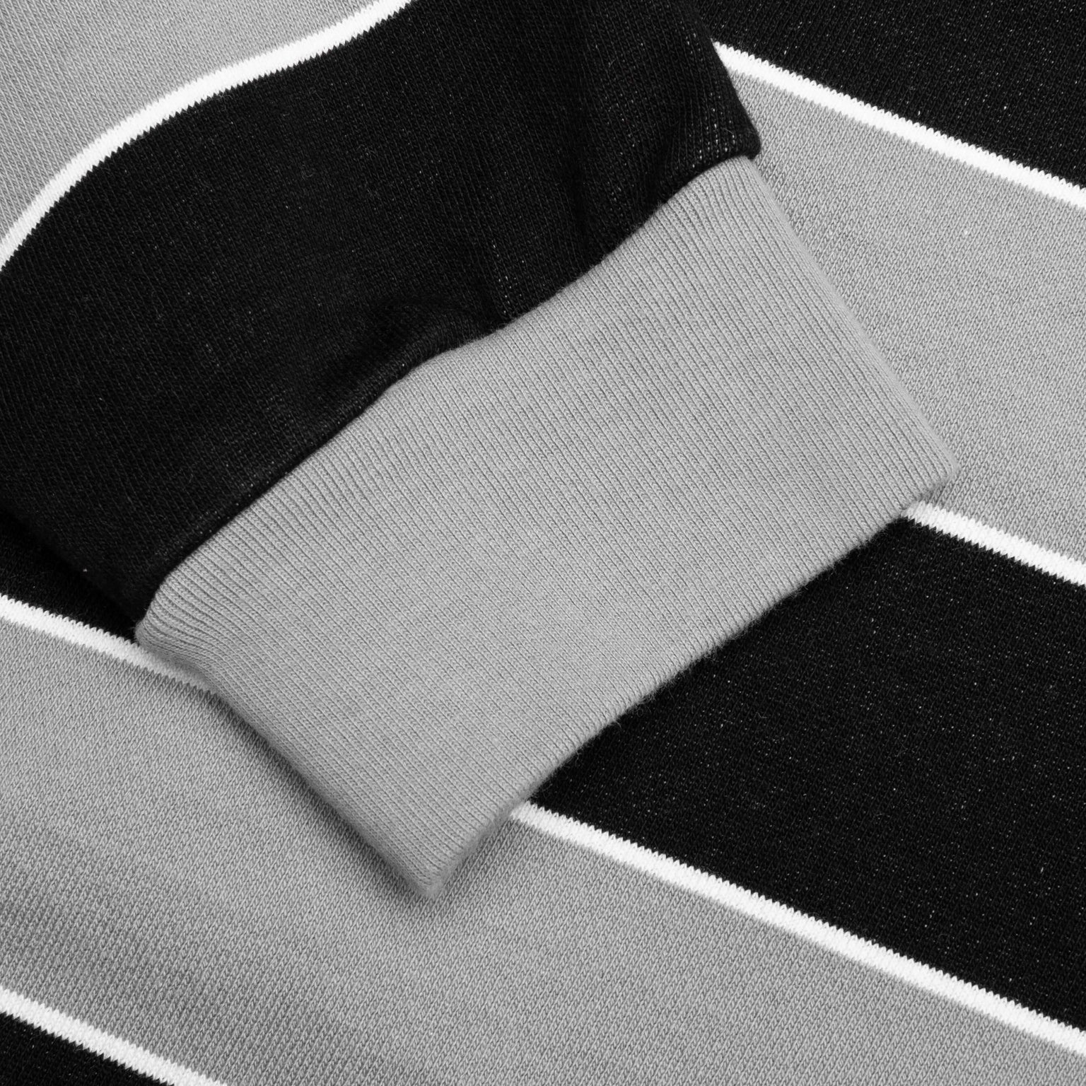 STRIPED MENDING LOGO SWEATSHIRT - BLACK - 4