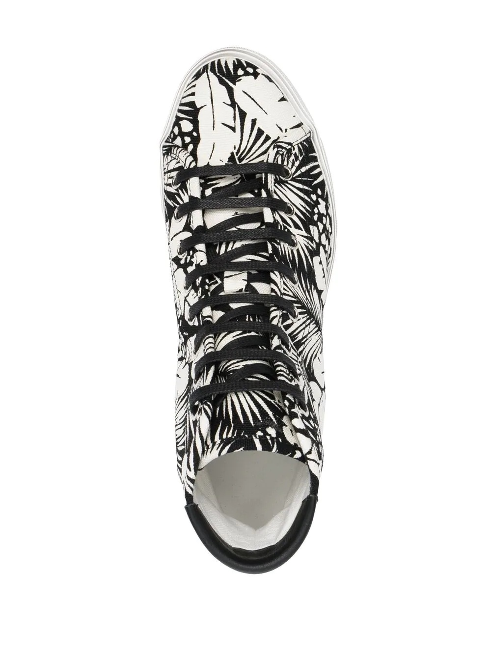 tropical print high-top sneakers - 4