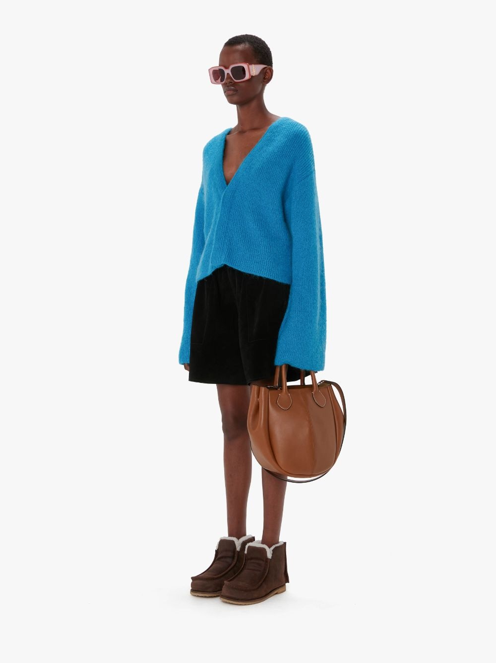 SMALL PUNCH TOTE - LEATHER SHOULDER BAG - 6