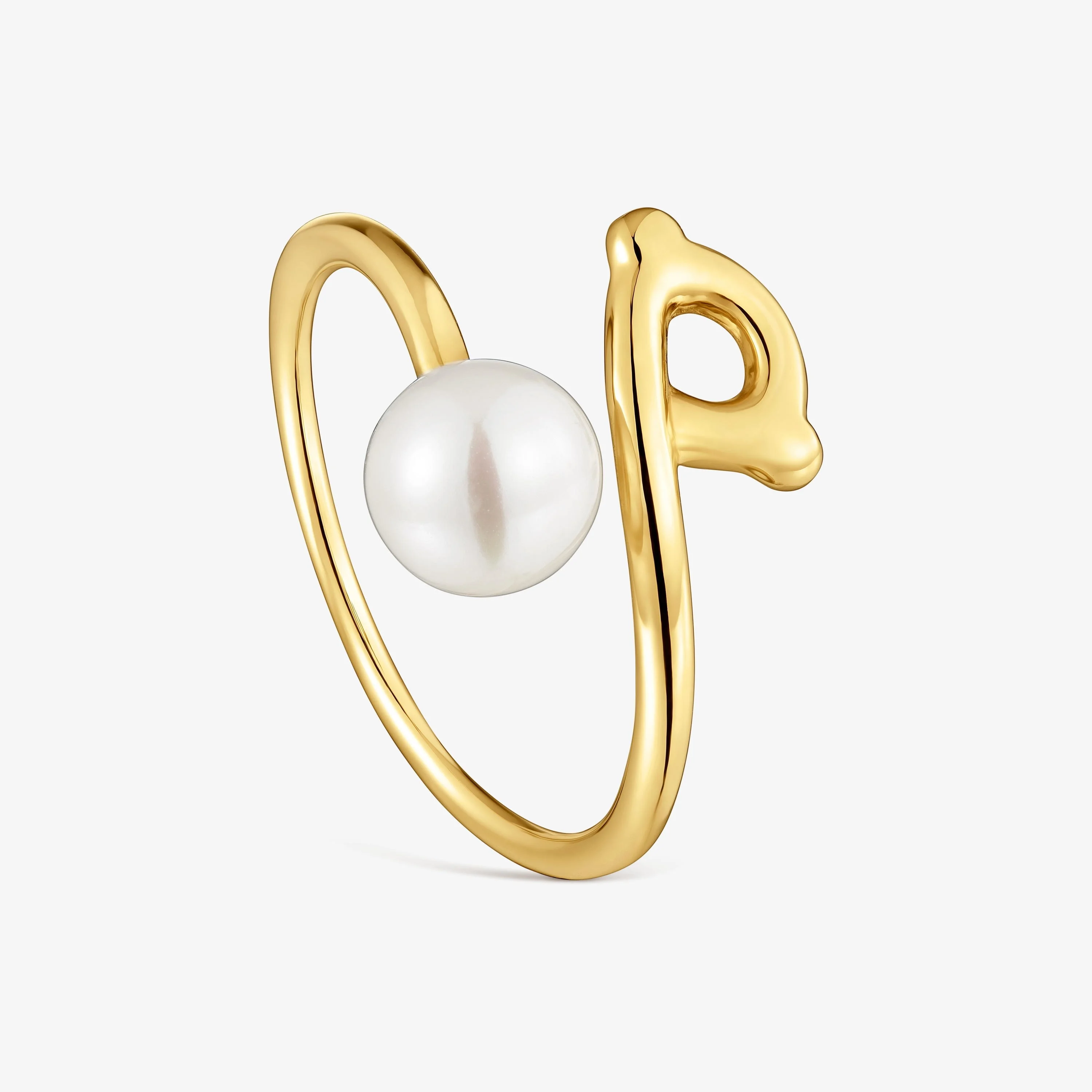 9kt gold bear-motif and cultured pearl Ring TOUS Infinity - 1