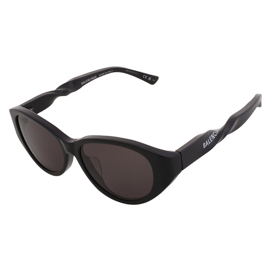 Balenciaga Grey Oval Ladies Sunglasses BB0209SA 001 55 - 3