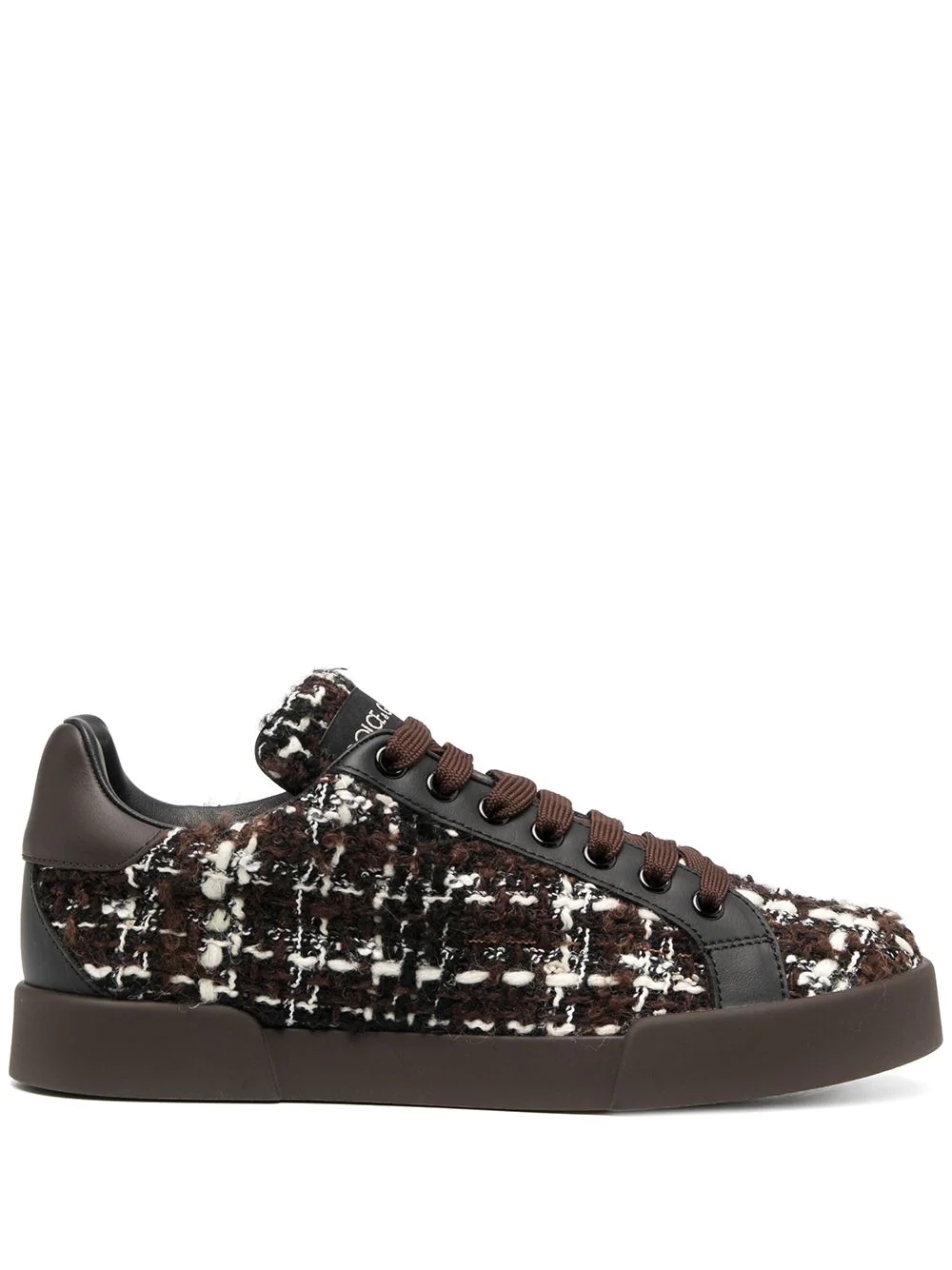 Portofino tweed low-top sneakers - 1