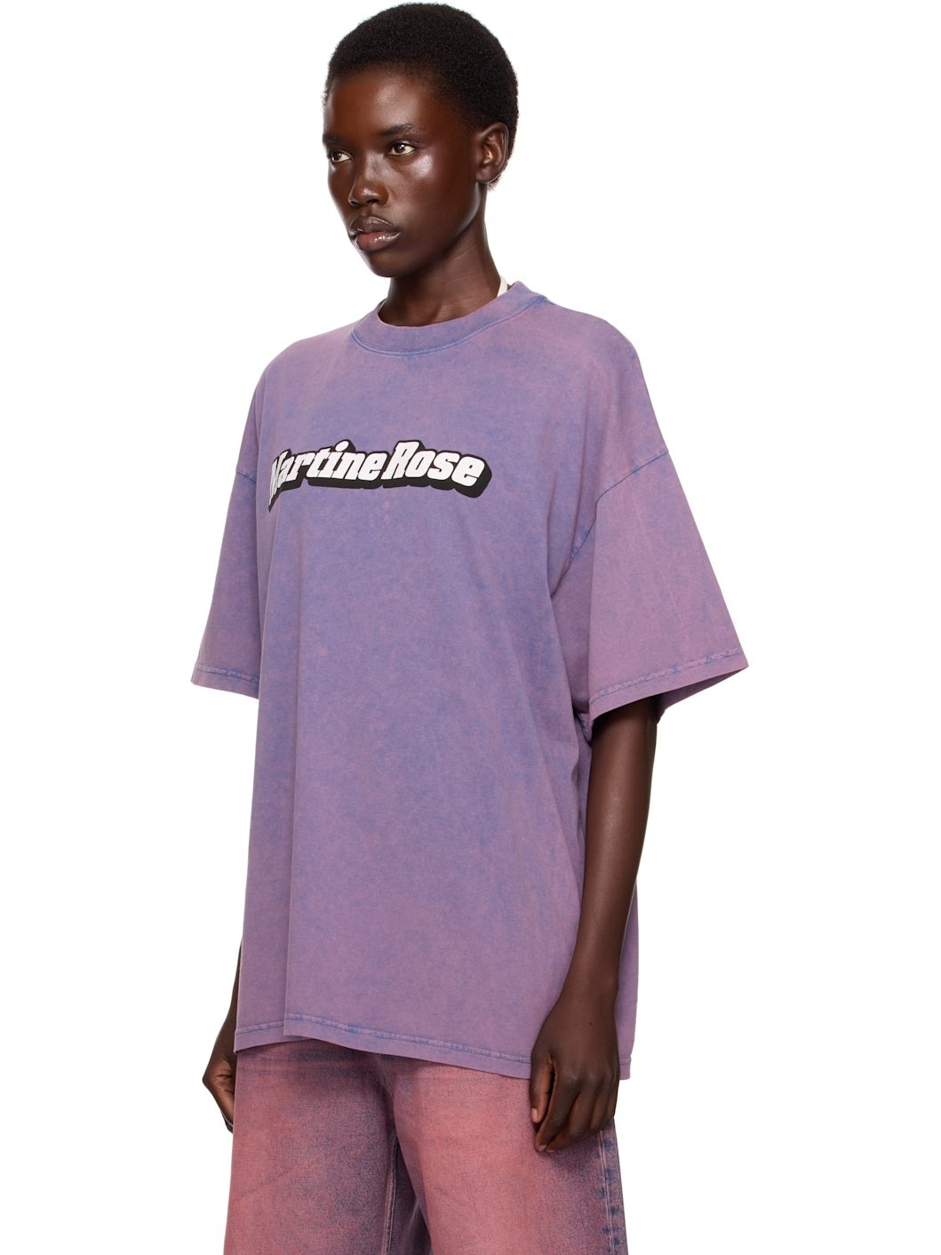 SSENSE Exclusive Purple Oversized Short Sleeve T-shirt - 4