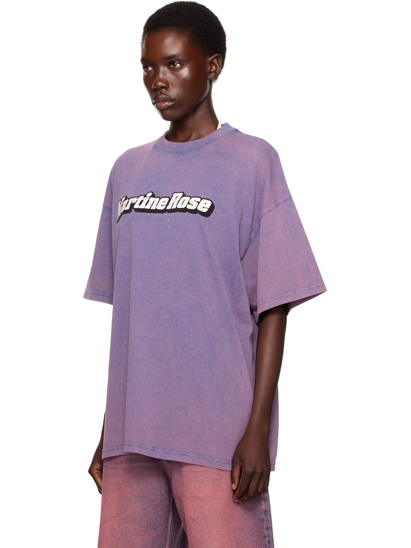 Martine Rose SSENSE Exclusive Purple Oversized Short Sleeve T-shirt outlook