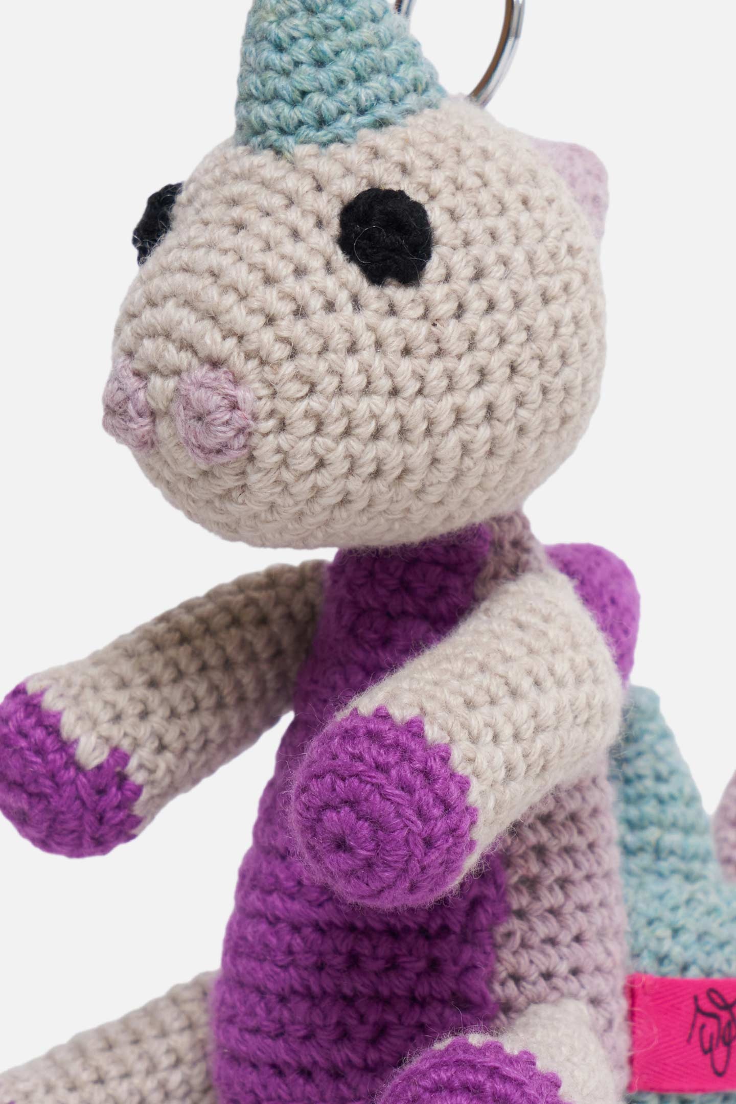 CROCHET DINOSAUR KEYCHAIN CHARM - 2