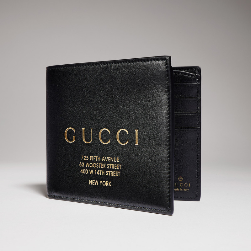 Bi-fold wallet with gold-foiled logo 3