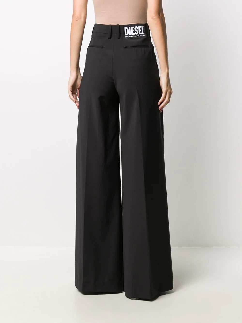 high-waist flared trousers - 4