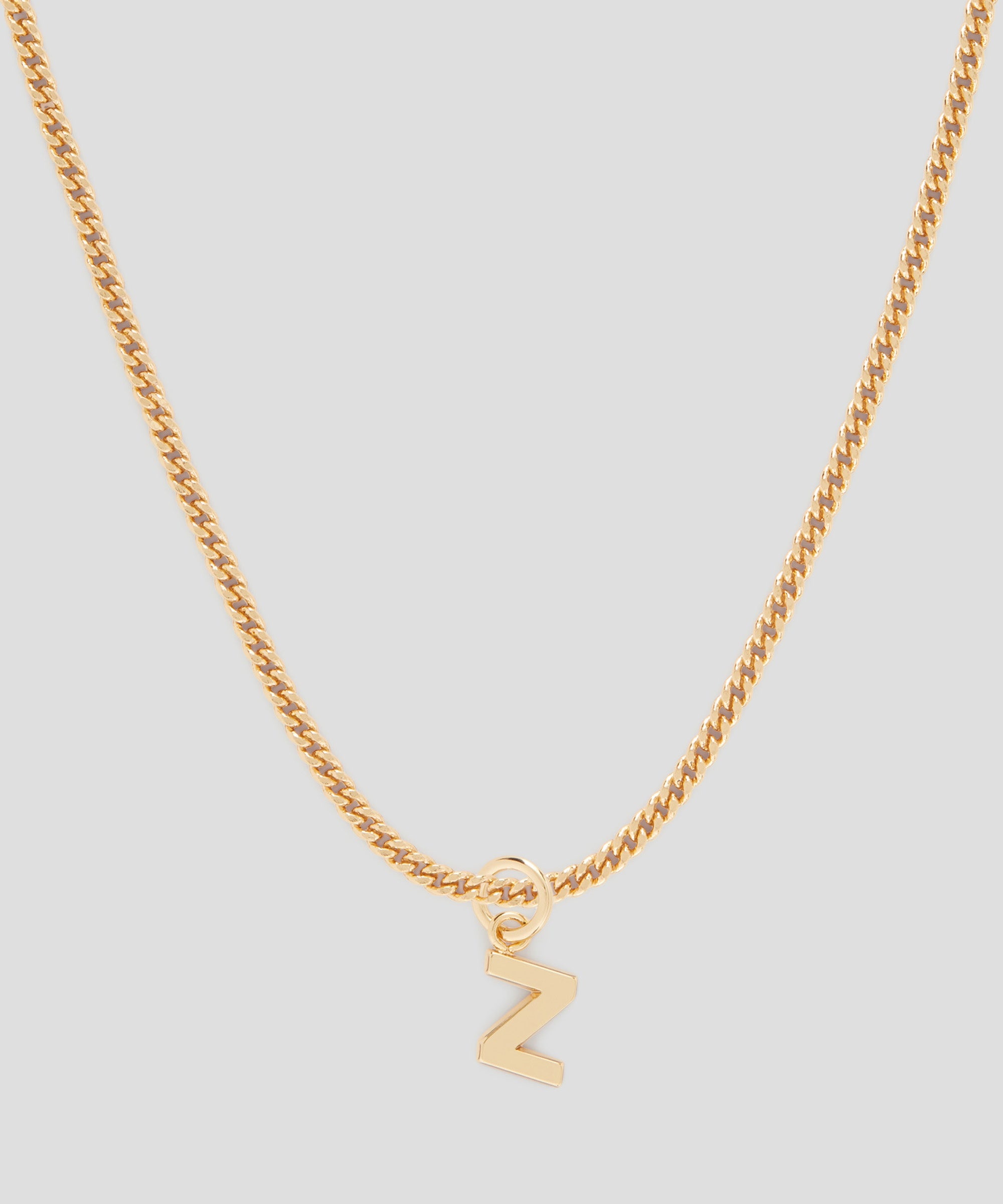 Brass letter Z charm - 2