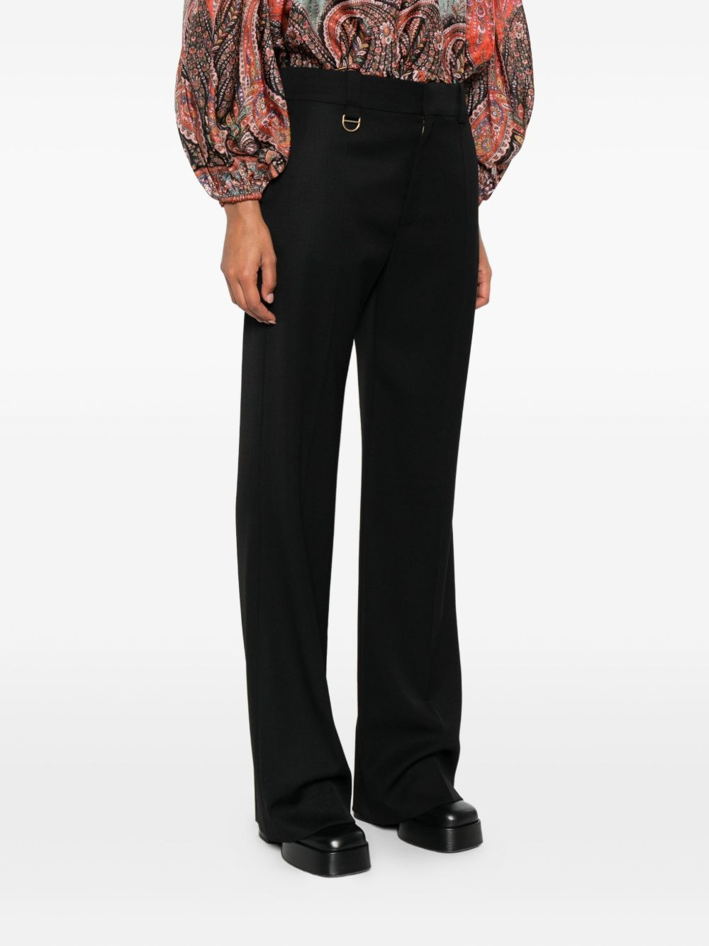 ring-detail trousers - 3
