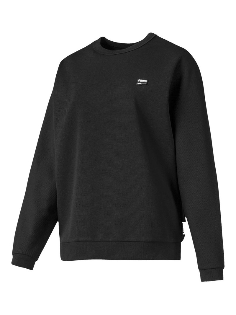 embossed-logo crew-neck sweatshirt 1