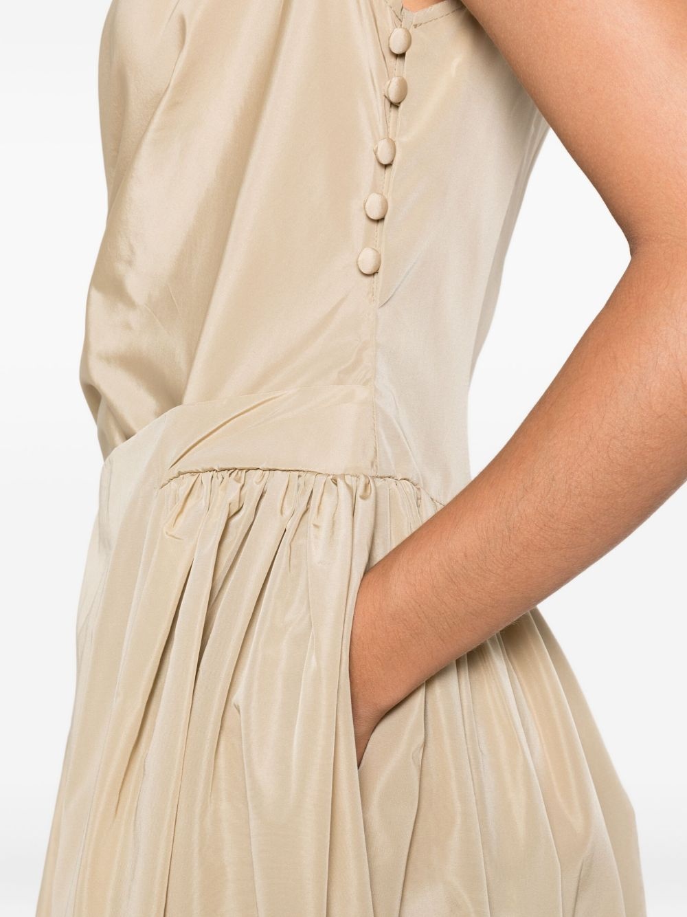 draped-detail midi dress - 5