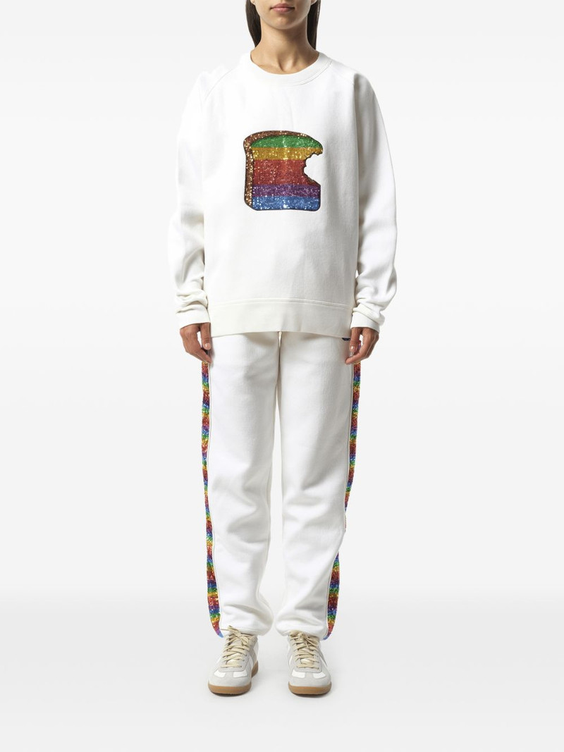 Marc Jacobs sequin-embellished raglan-sleeve sweatshirt outlook