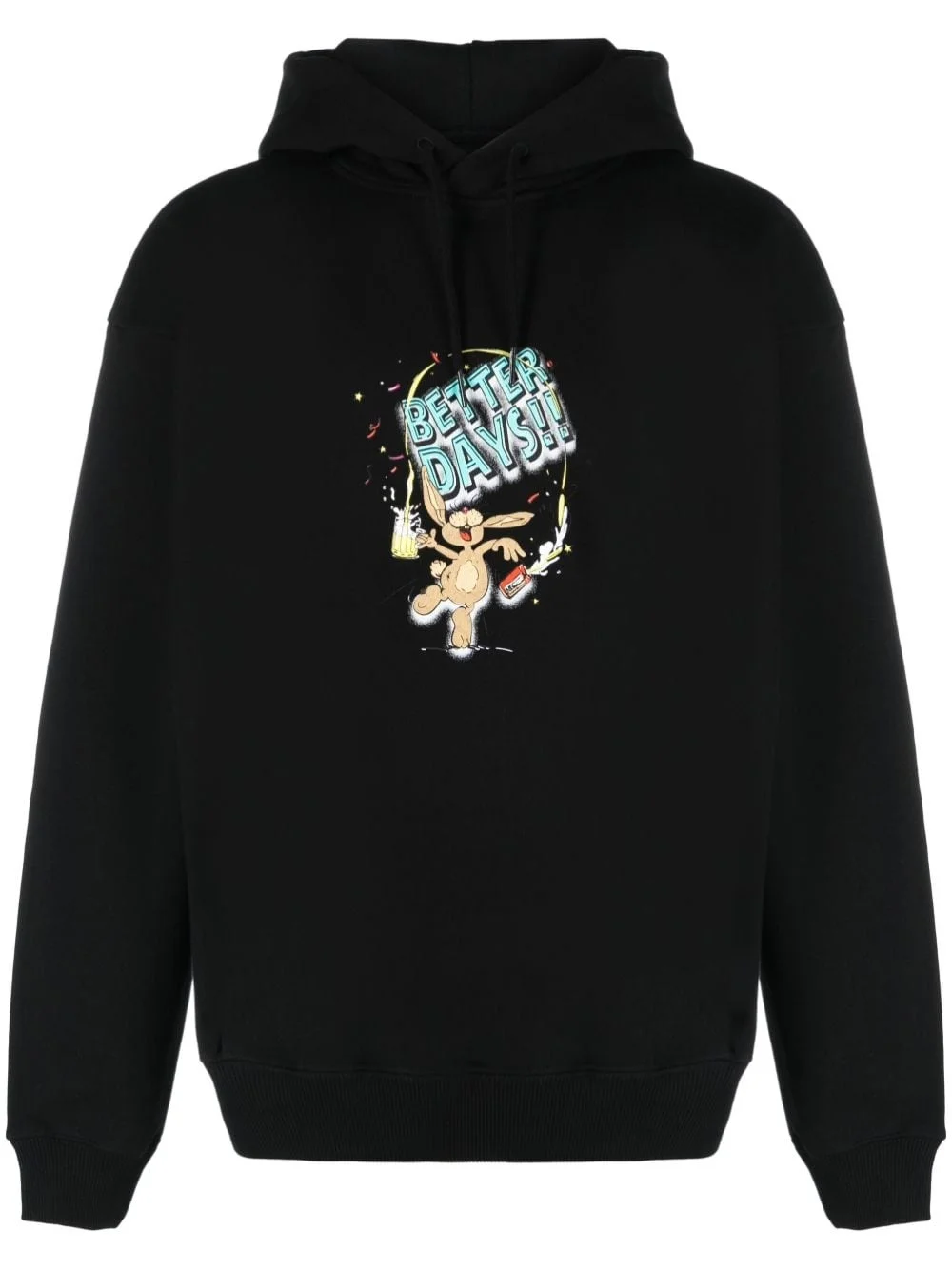 Better Days-print cotton hoodie - 1
