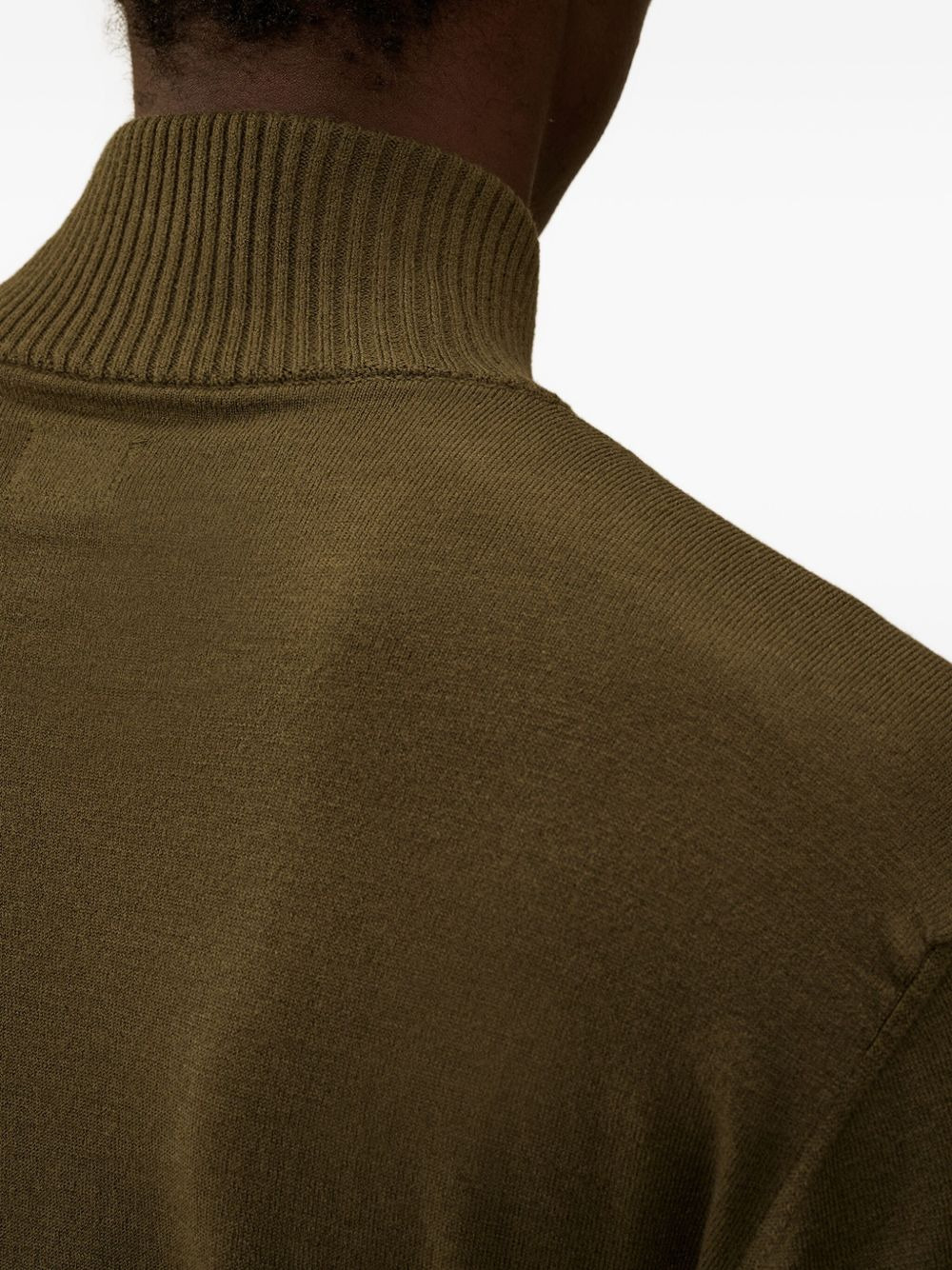 half-zip lens-detail sweater - 5
