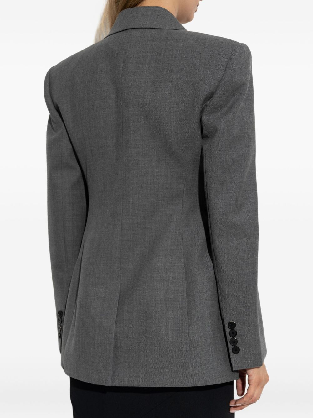 padded-shoulder double-breasted jacket - 4