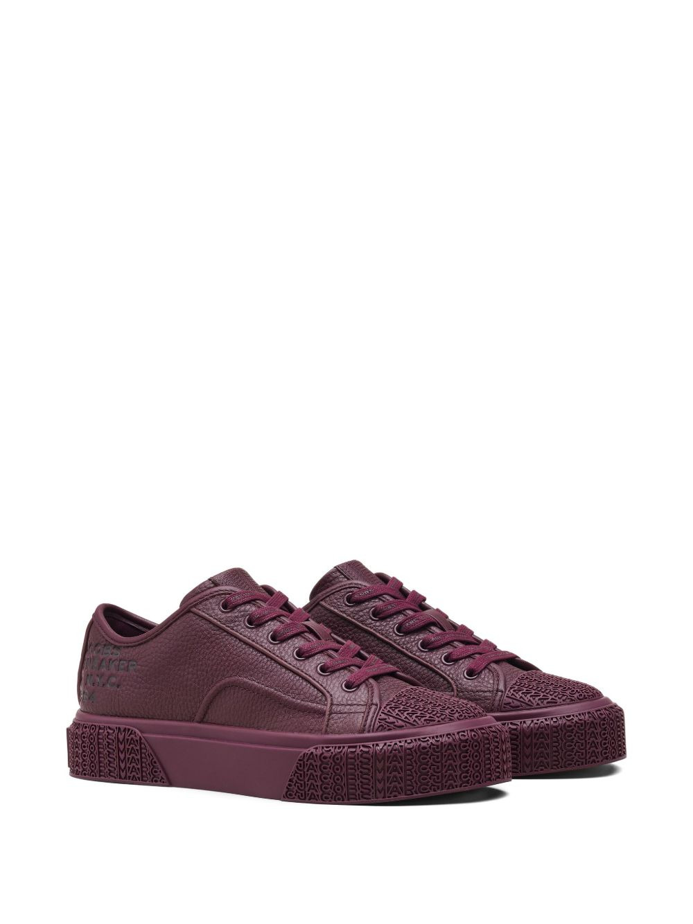embossed-logo platform sneakers - 2