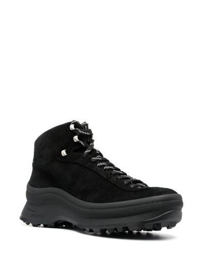 Jil Sander lace-up suede hiking boots outlook