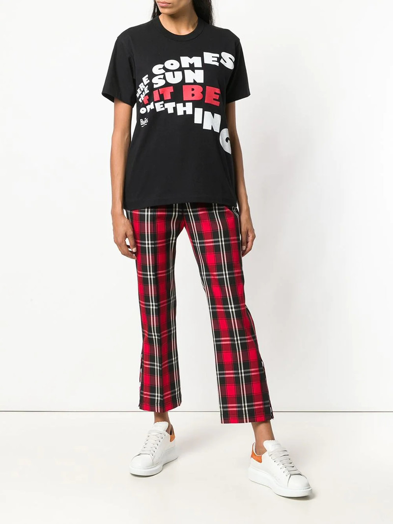 Comme Des Garçons Beatles lyrics print T-shirt outlook
