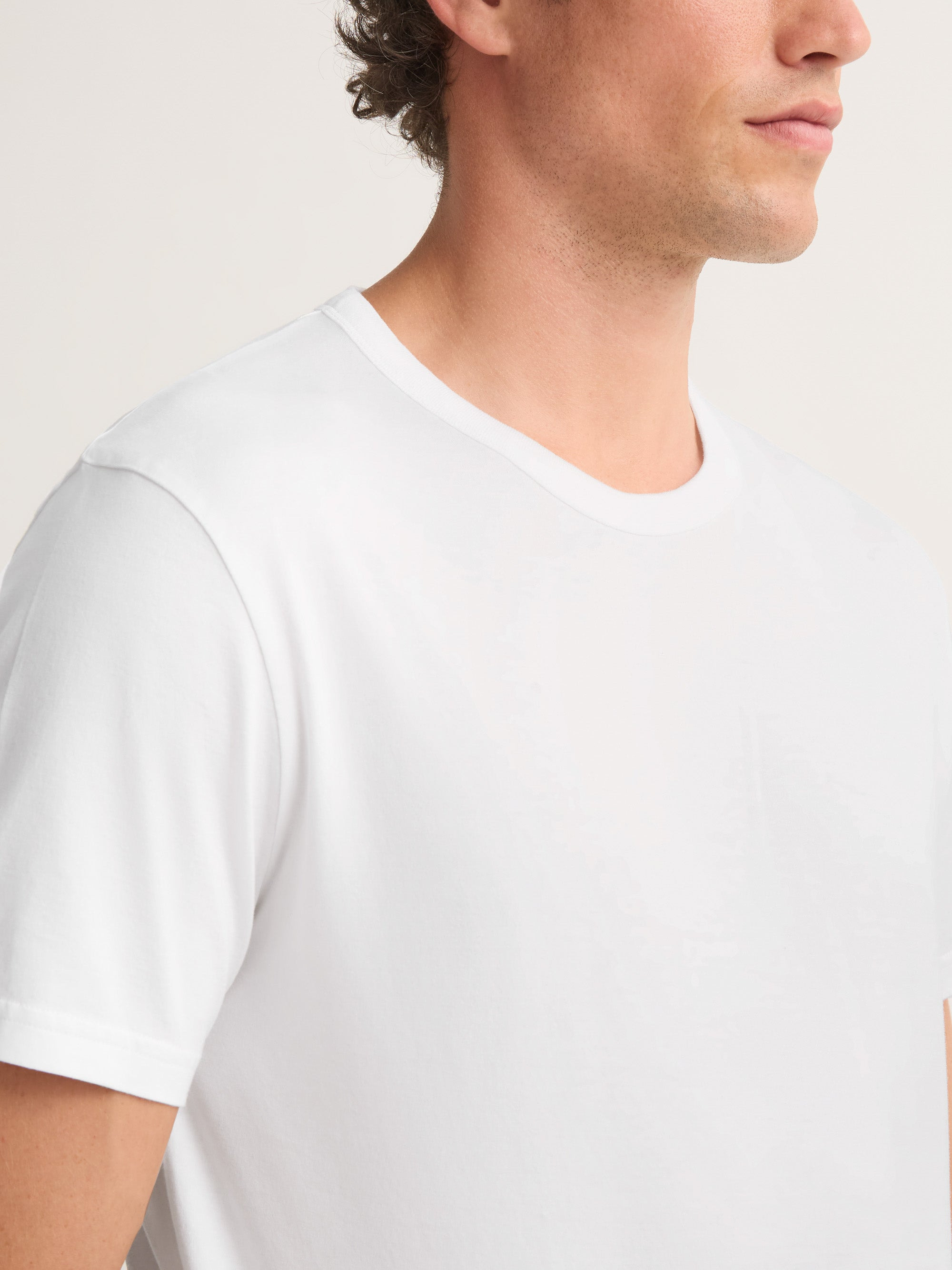 Men's T-Shirt Barny Pima Cotton White - 4