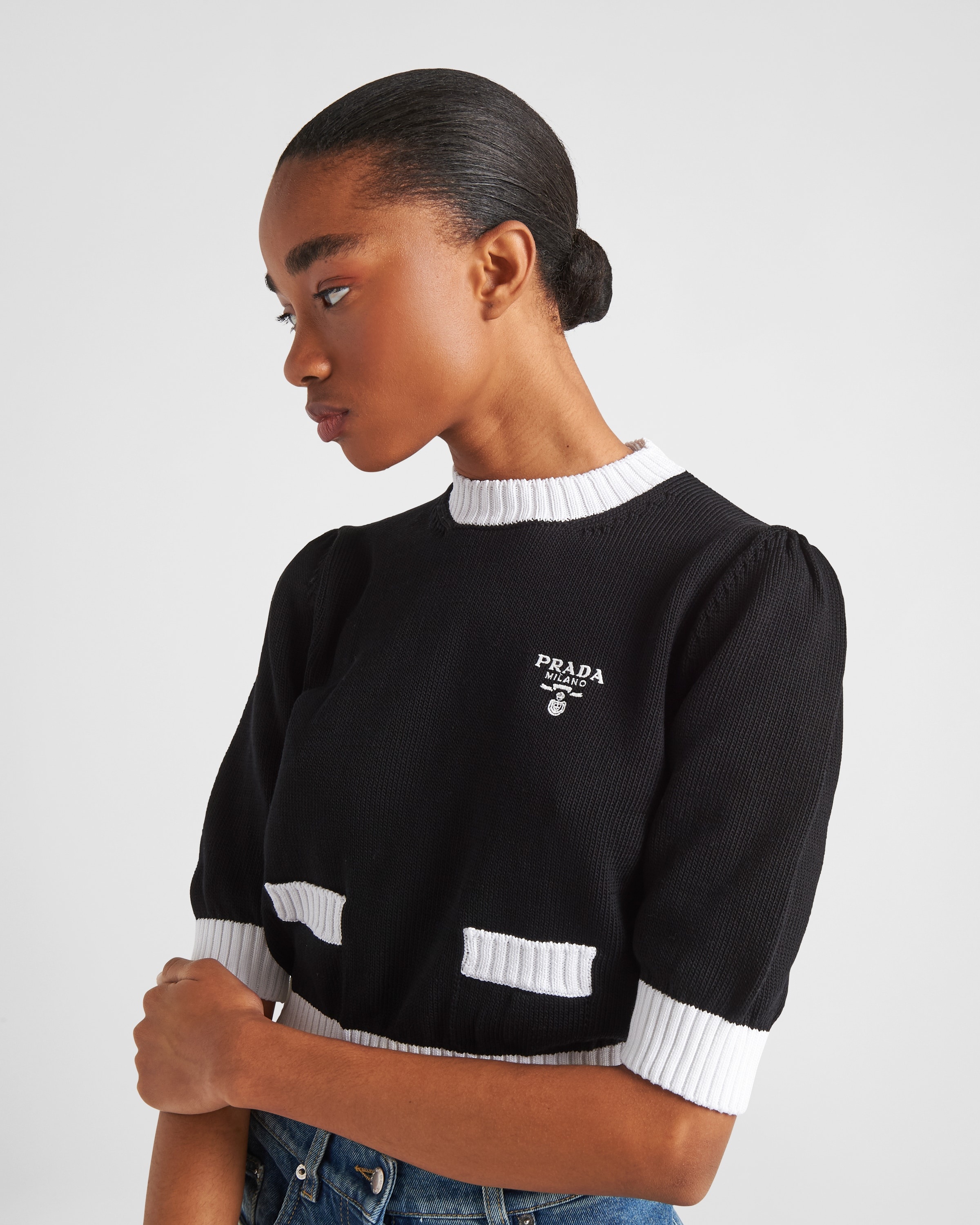 Cotton crew-neck sweater - 3