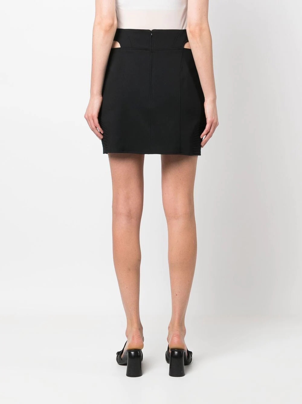fitted cut-out detail skirt - 4