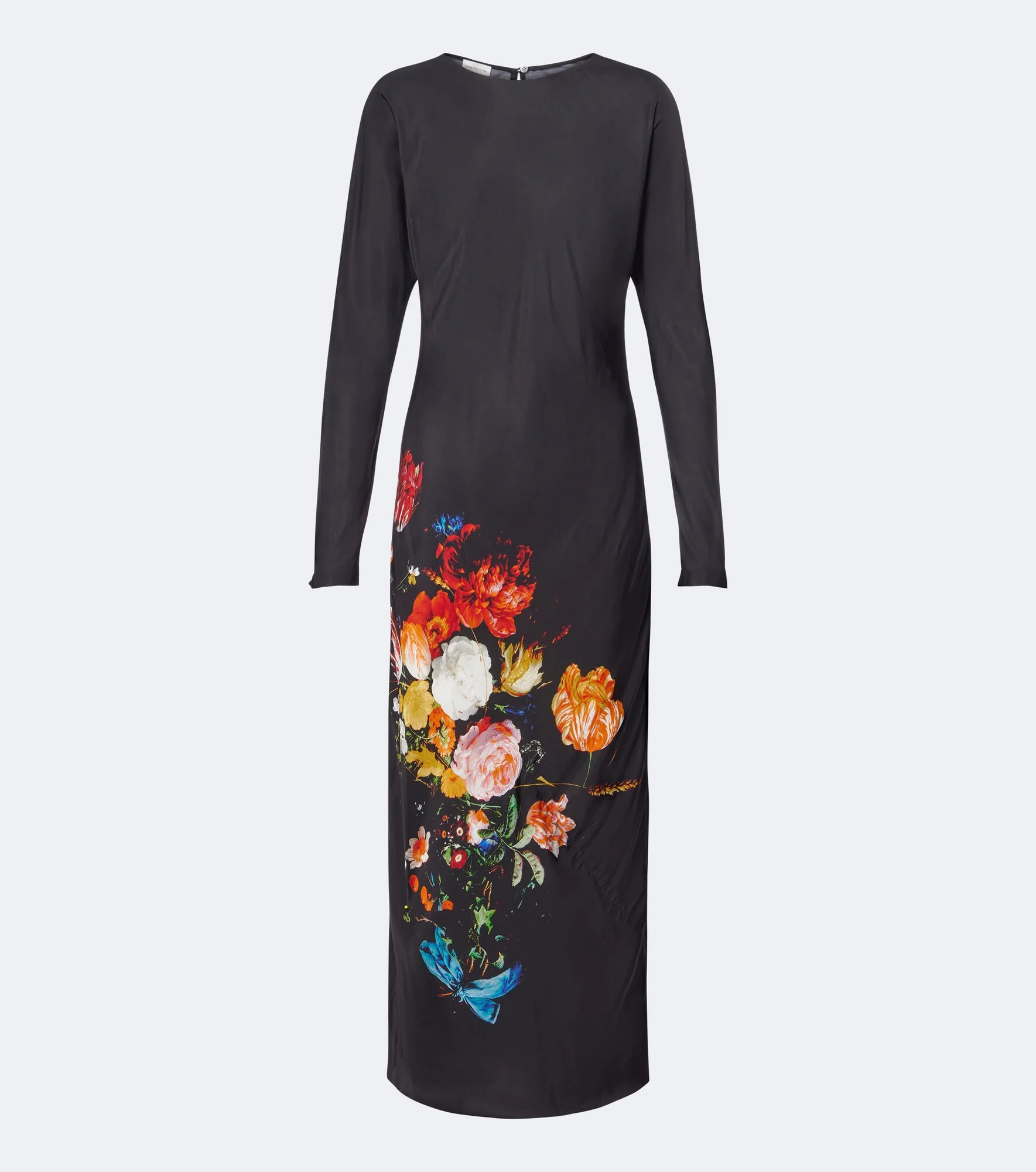Floral satin maxi dress - 1