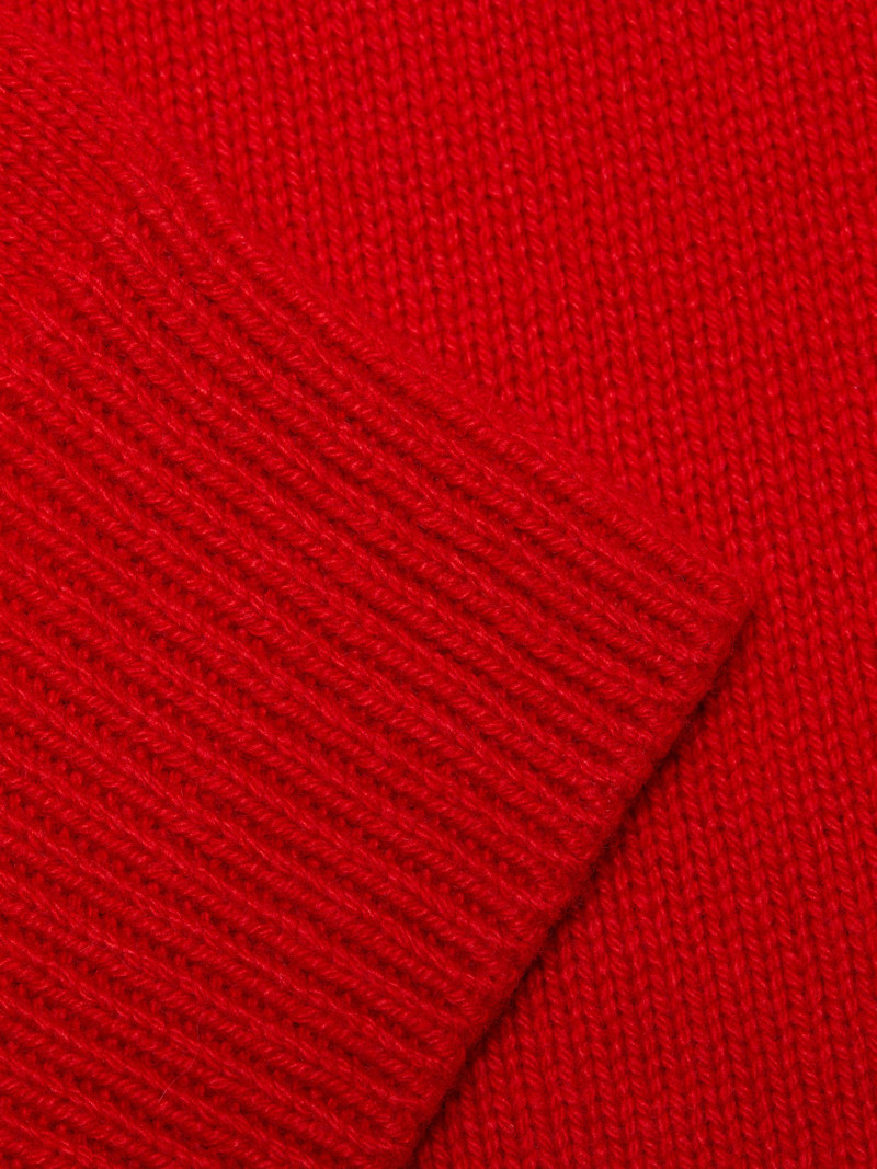 Women's Seedstitch Cashmere Tunic Sweater - Cherry 7