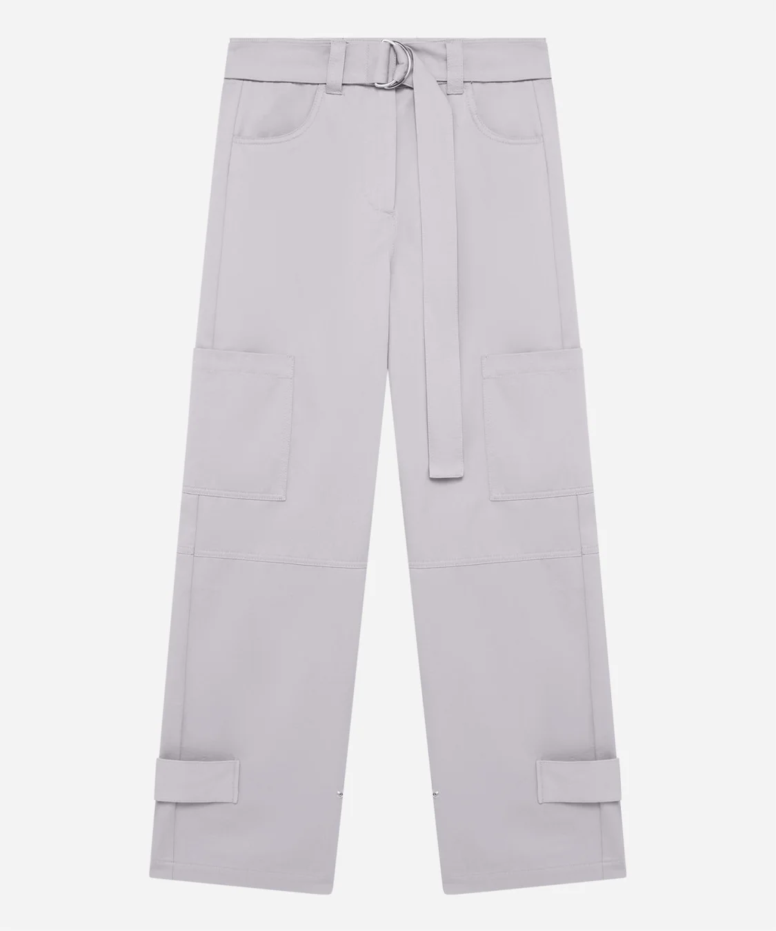 Gabardine pants with belt - 1