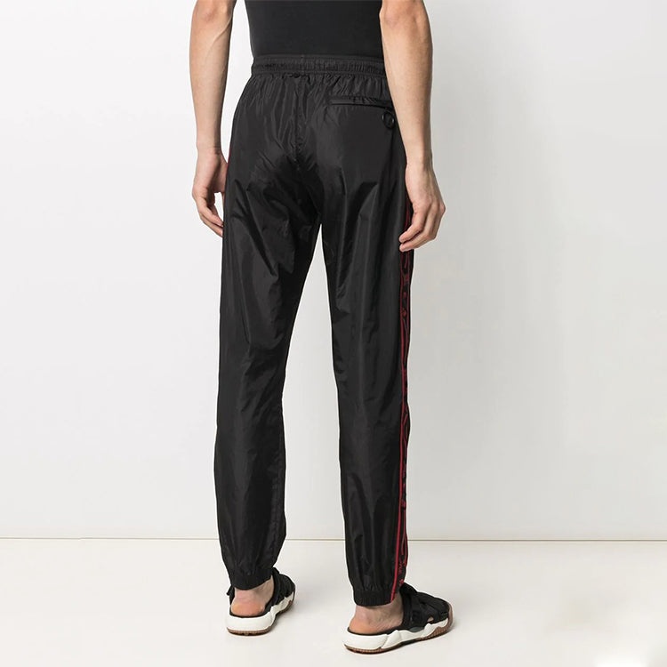 Men's Off-White SS21 Logo Sports Pants/Trousers/Joggers Black OMCJ001R21FAB0021001 - 3