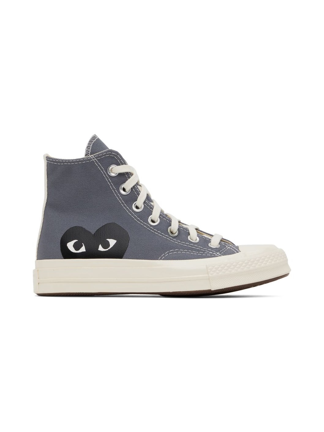 Comme des Garcons PLAY Gray Converse Edition Half Heart Chuck 70 Sneakers ssense REVERSIBLE