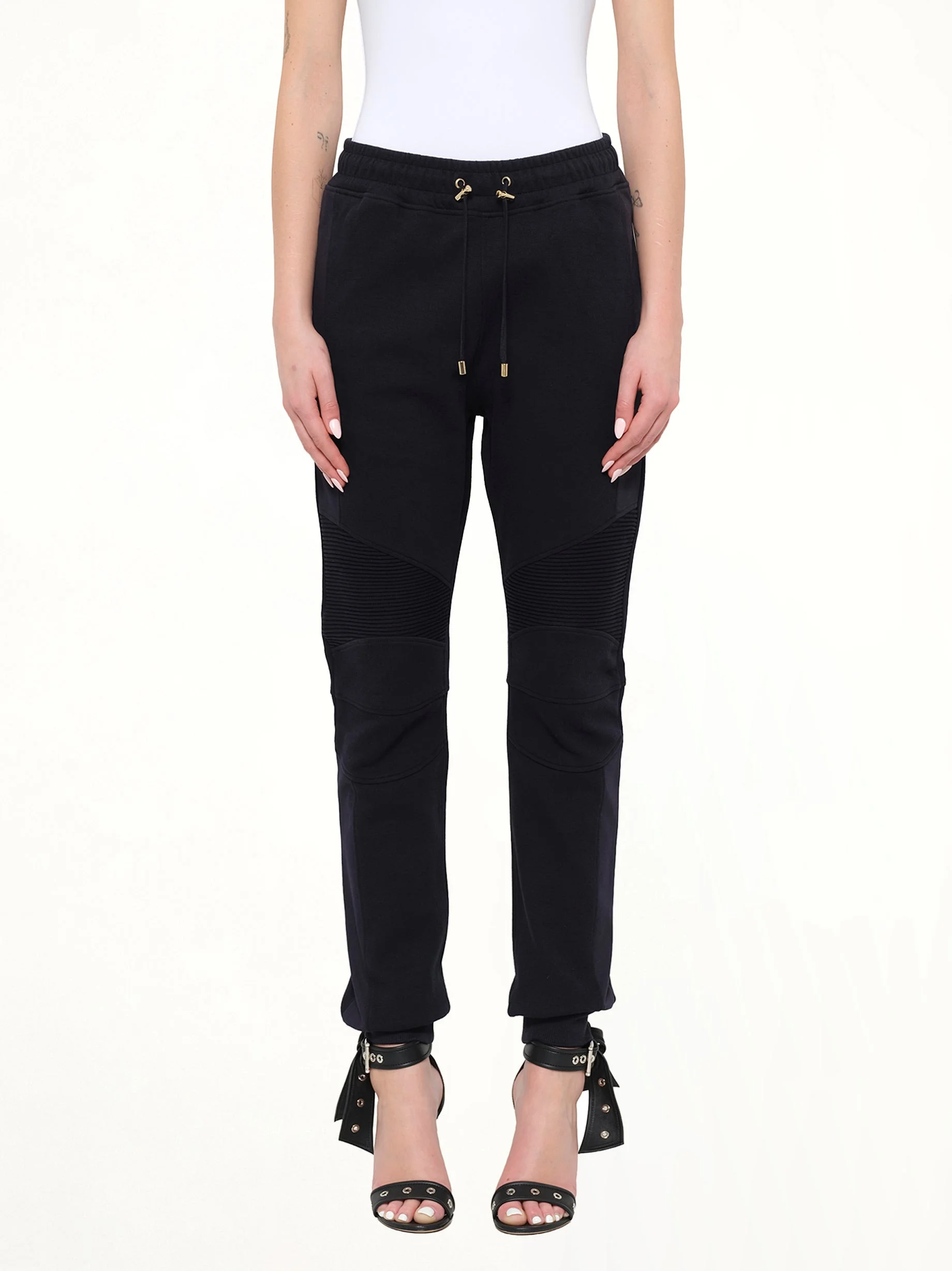Jersey Biker Pants in Black - 1