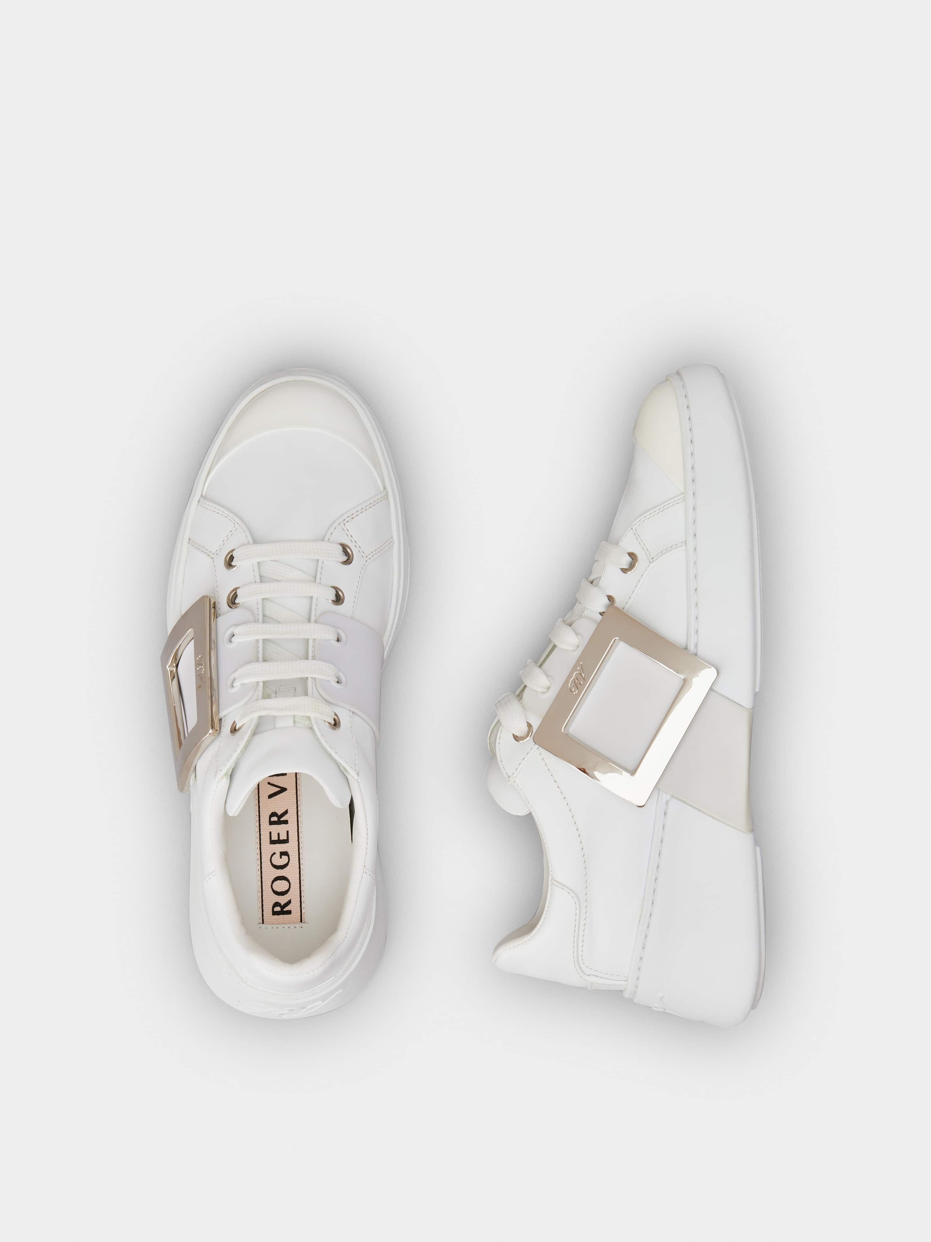 Viv' Skate Metal Buckle Sneakers in Soft Leather - 4