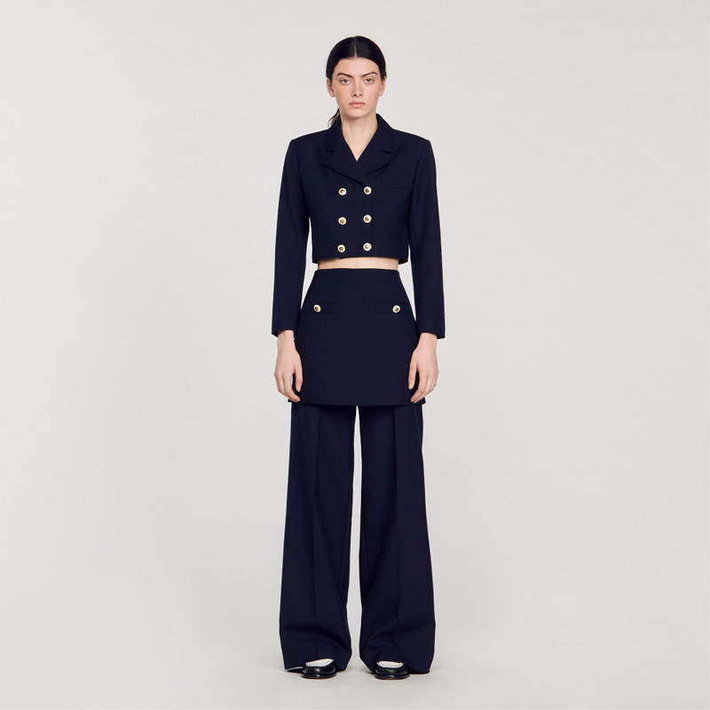 Sandro SHORT DOUBLE-BREASTED JACKET outlook