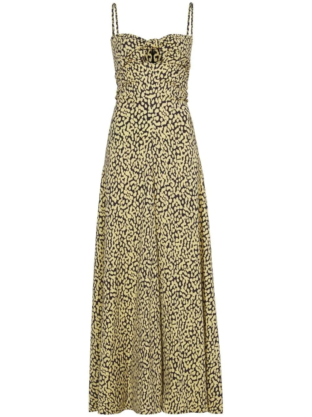 leopard-print sweetheart-neck dress - 1
