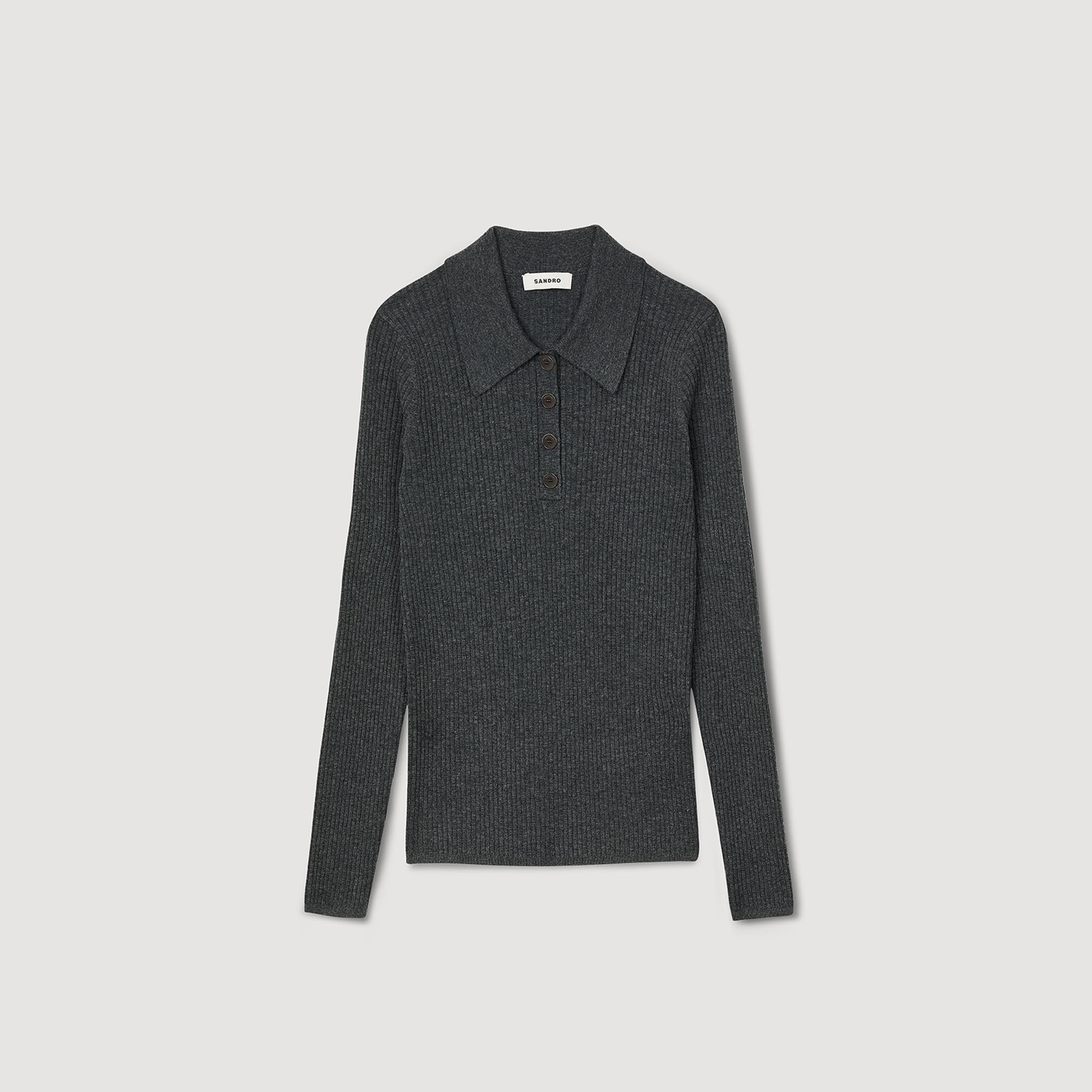 RIB KNIT SWEATER - 1