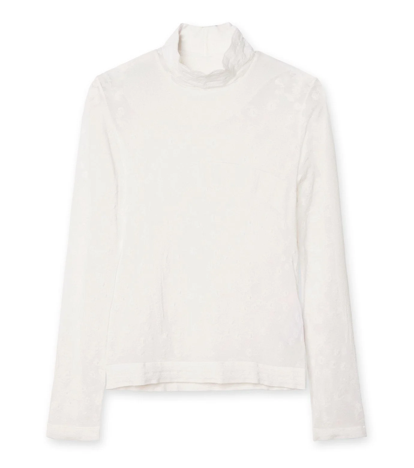 Sheer Knit Highneck Top - 1