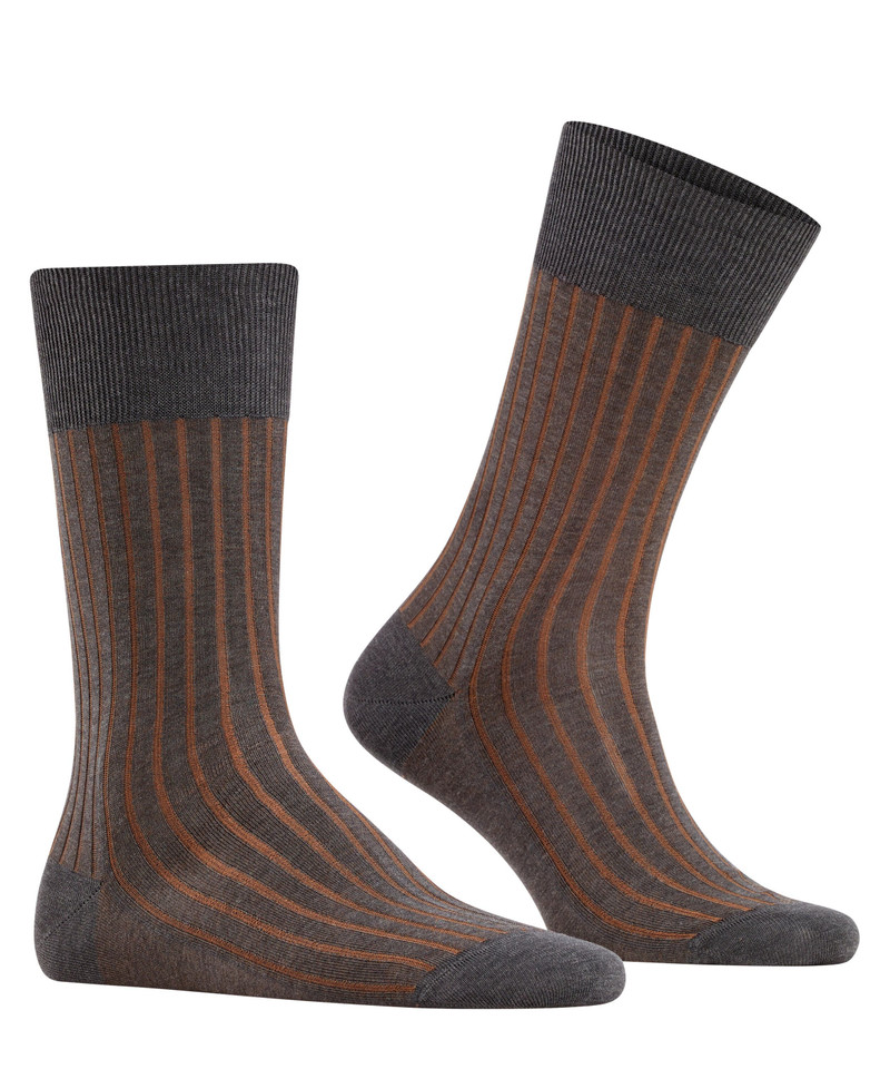 FALKE Falke Shadow Striped Dress Socks in Flanell at Nordstrom outlook