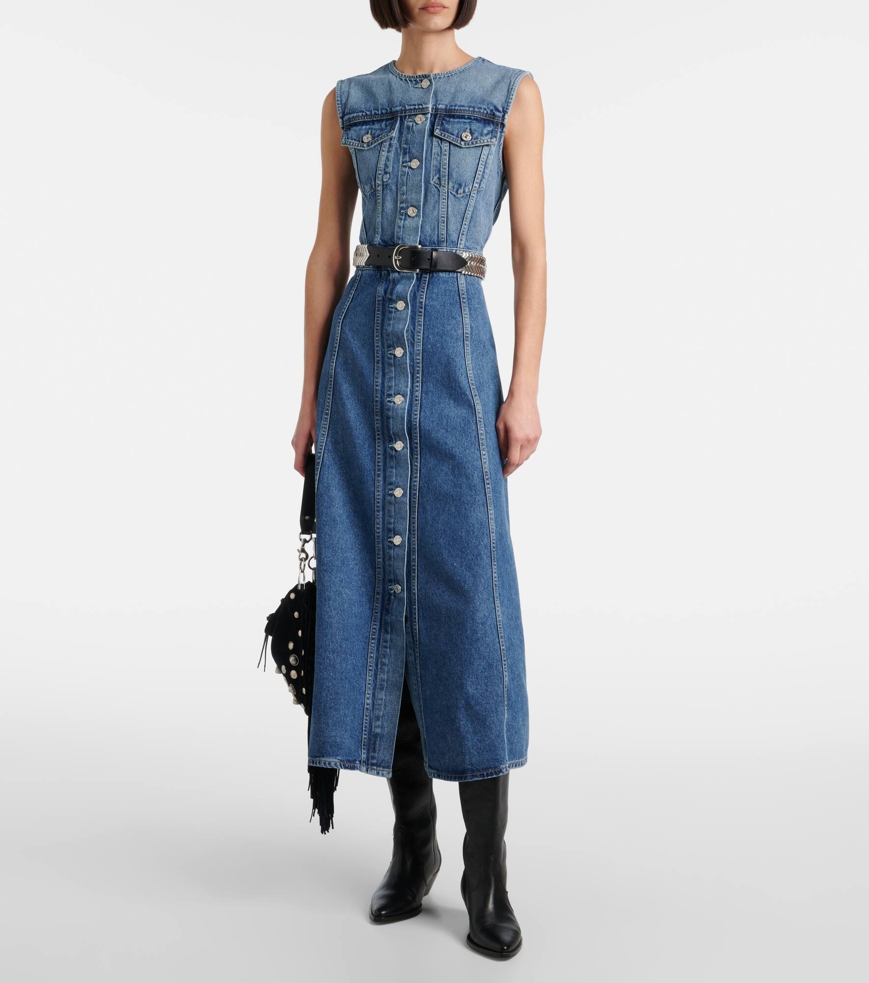 Idalene denim midi dress - 2