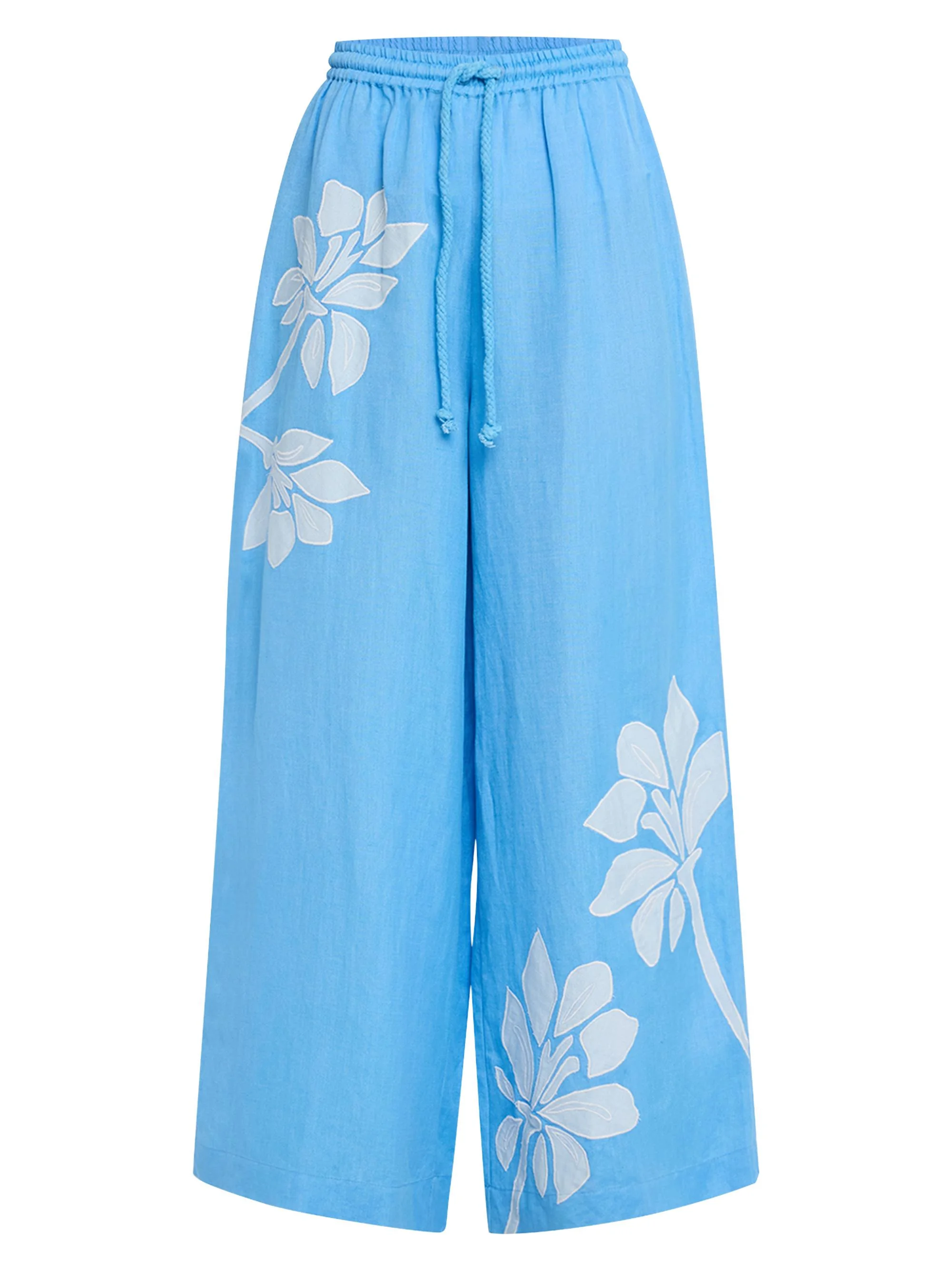 Women's Tammy Drawstring Pants - Blue Pattern - 1