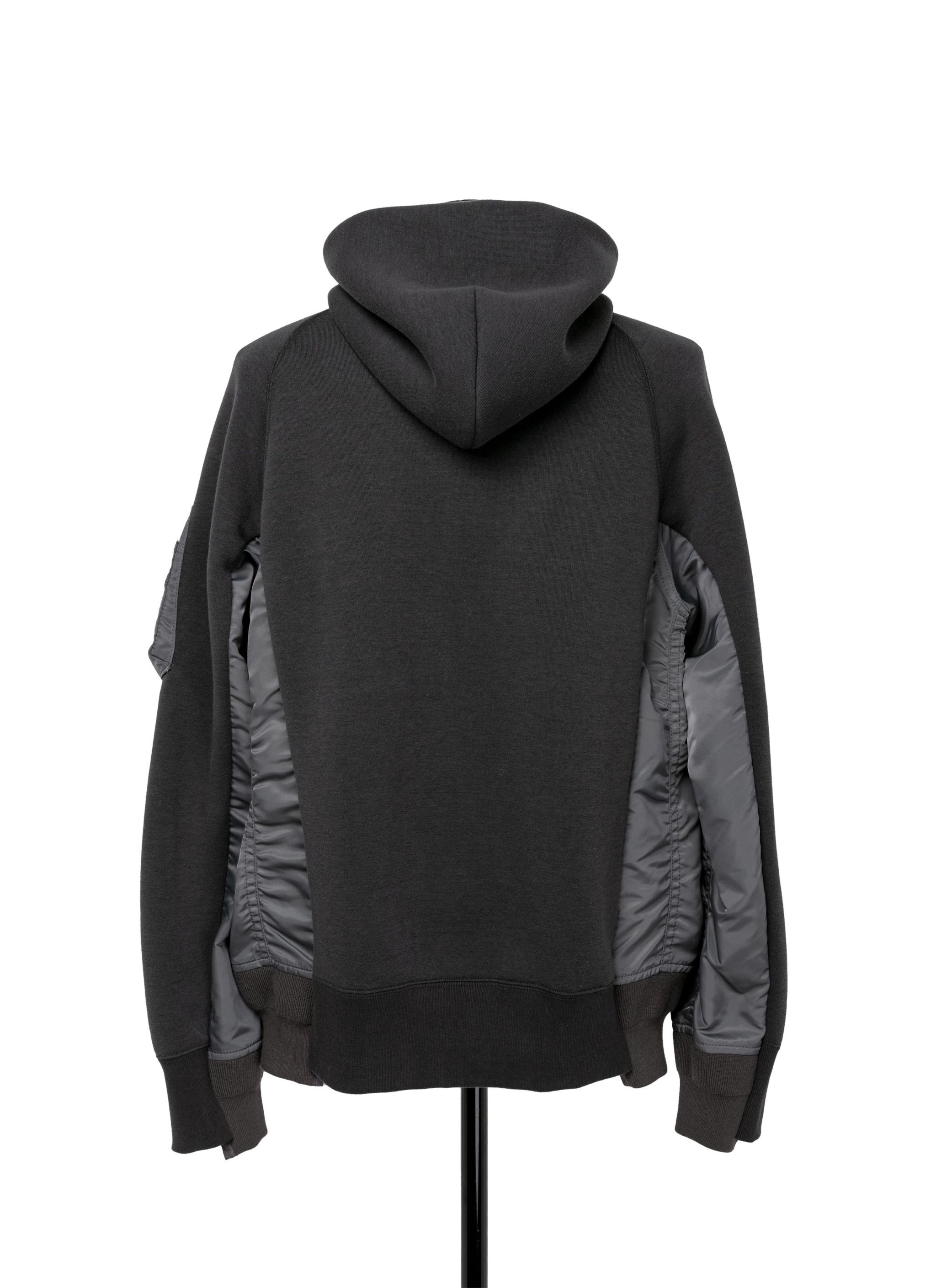 sacai Sponge Sweat x Nylon Twill Hoodie | REVERSIBLE