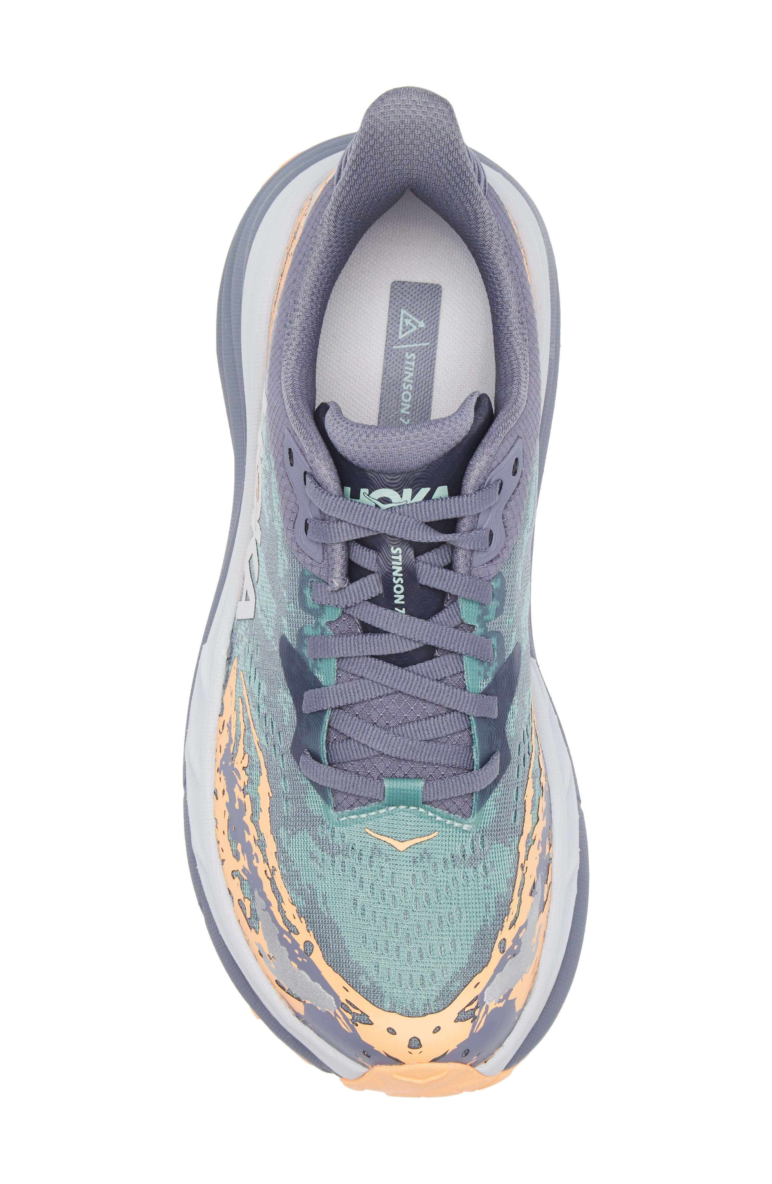 HOKA Stinson ATR 7 Running Shoe in Grey Skies /Pale Tangerine at Nordstrom - 5
