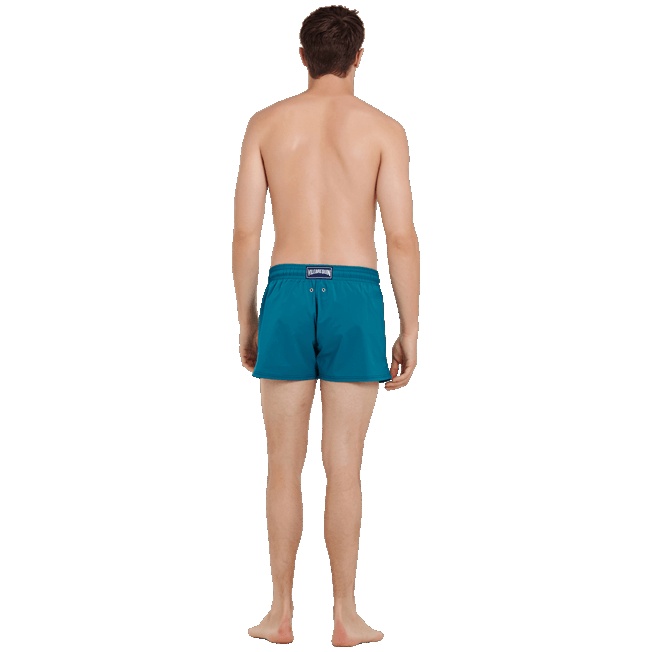 Men Swim Trunks Short and Fitted Stretch Solid - 4