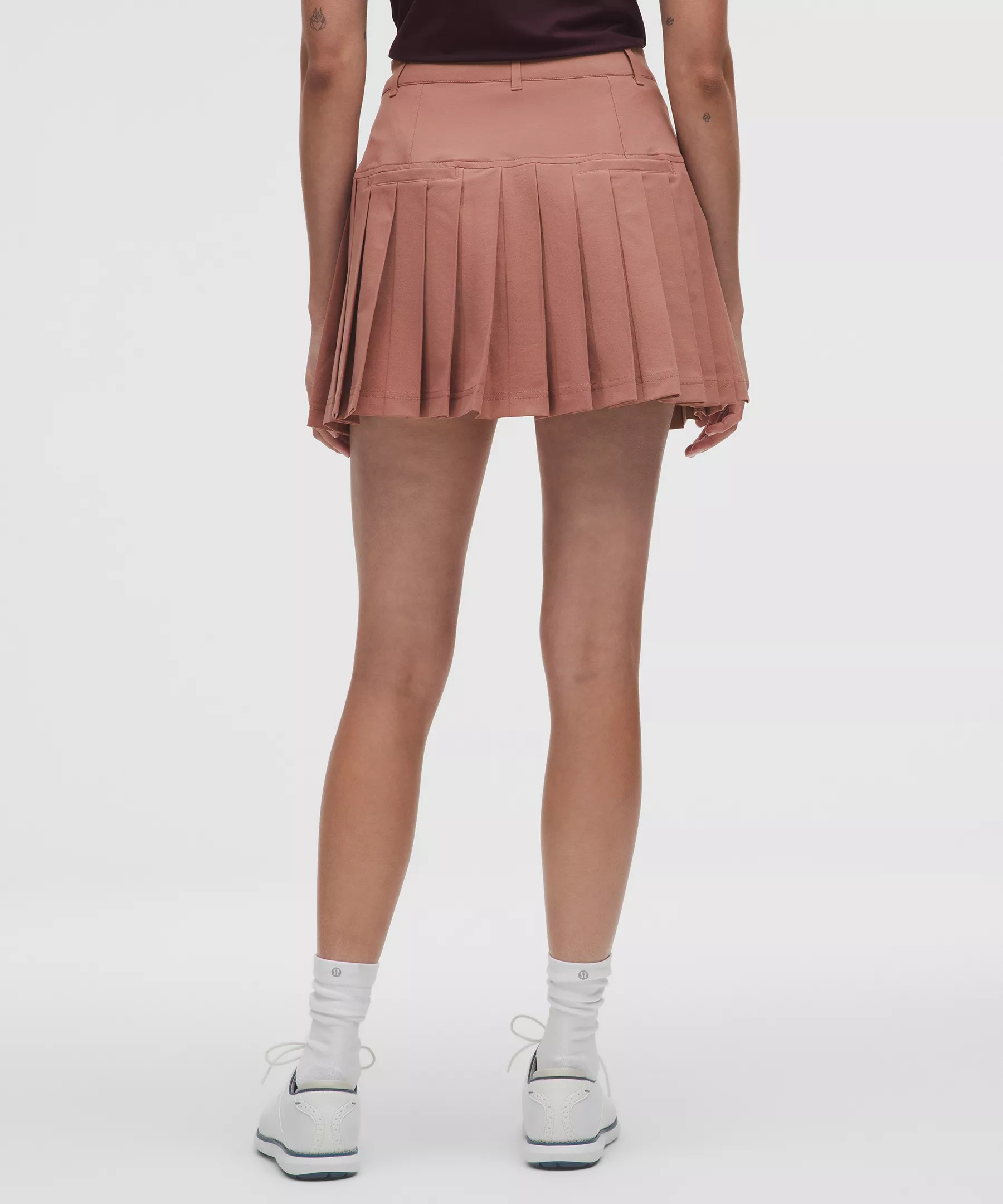 Drop-Waist Pleated High-Rise Golf Skirt - 3