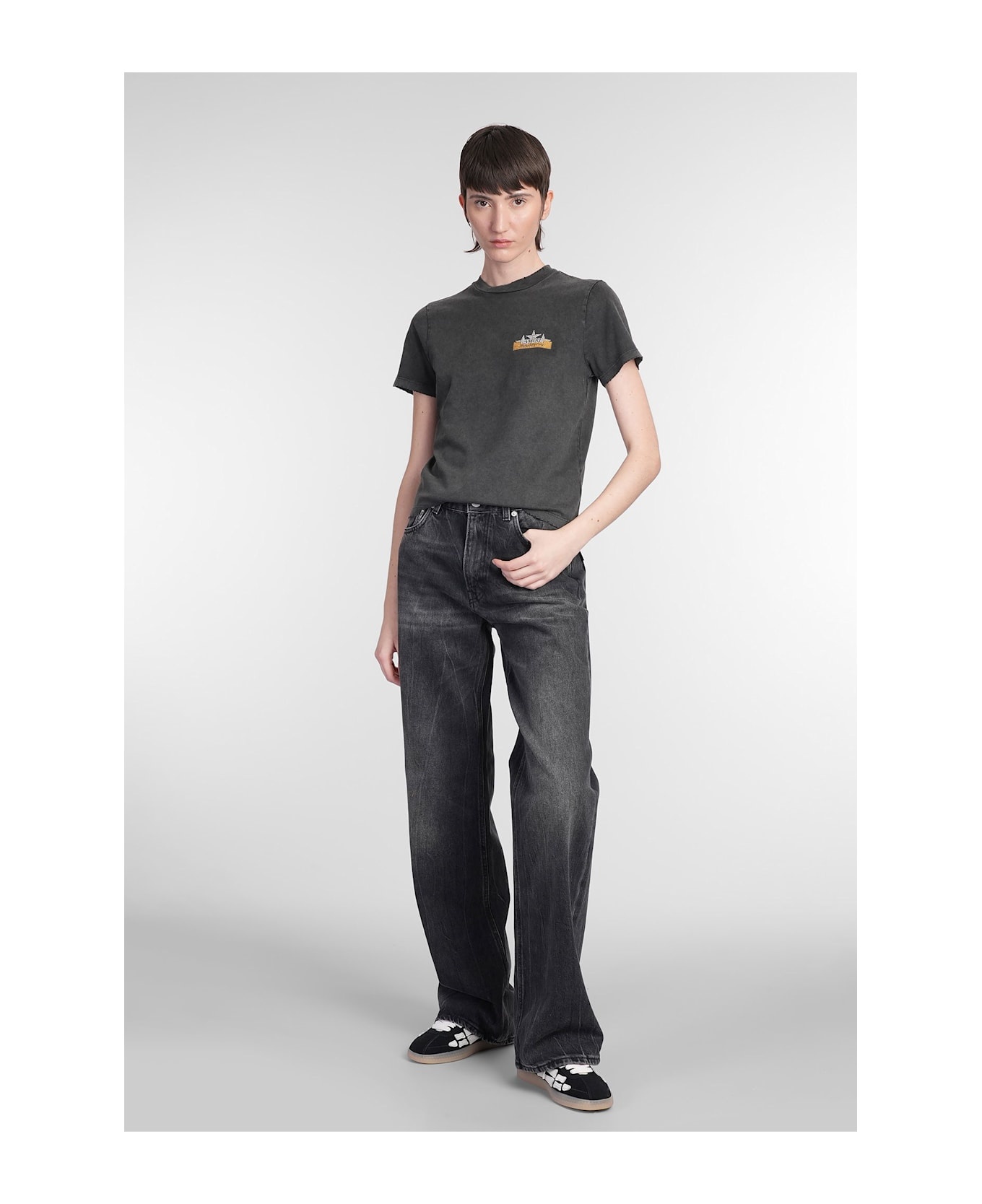 T-shirt In Black Cotton - 2