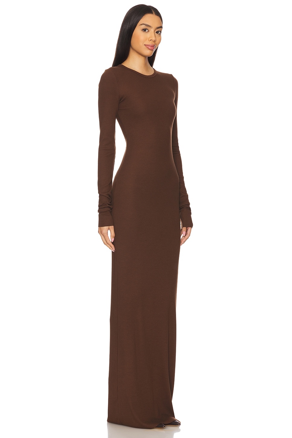 Long Sleeve Crewneck Maxi Dress - 2