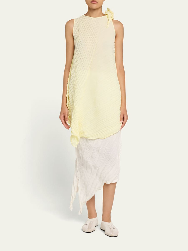 ISSEY MIYAKE Wrinkled And Twisted Midi Skirt outlook