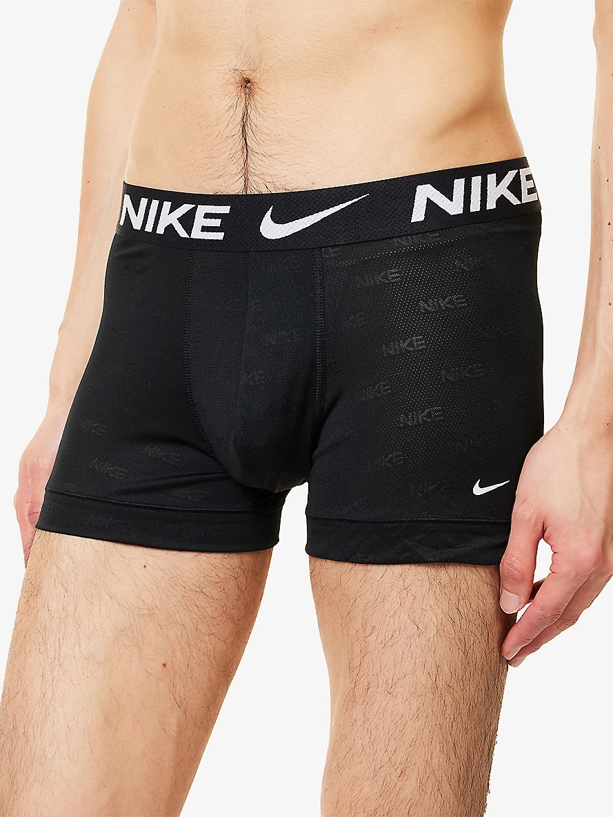 Elite Breathable Pack Of Three Stretch-Mesh Trunks - 4