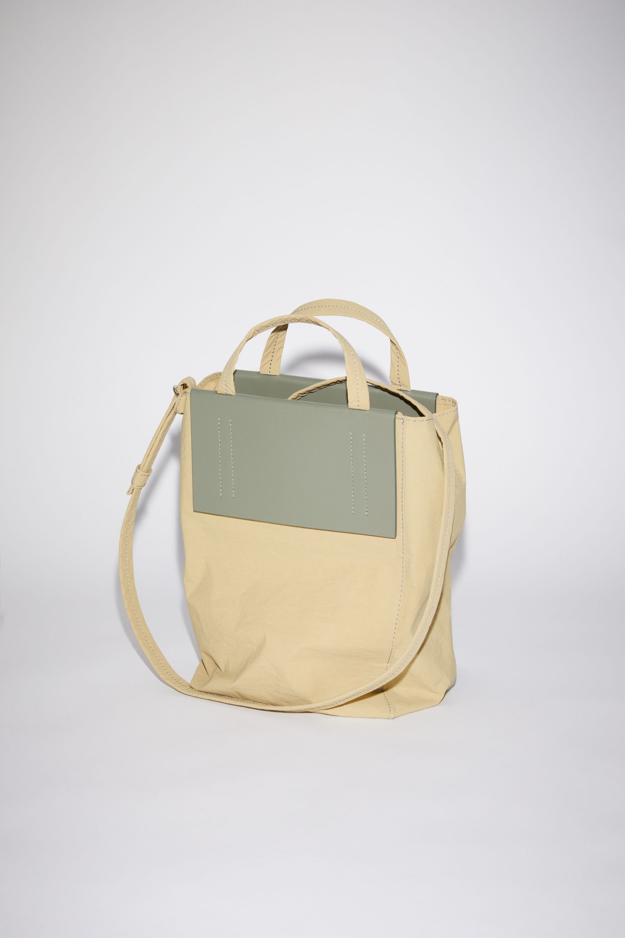 PAPERY NYLON TOTE BAG - Olive green/green - 4
