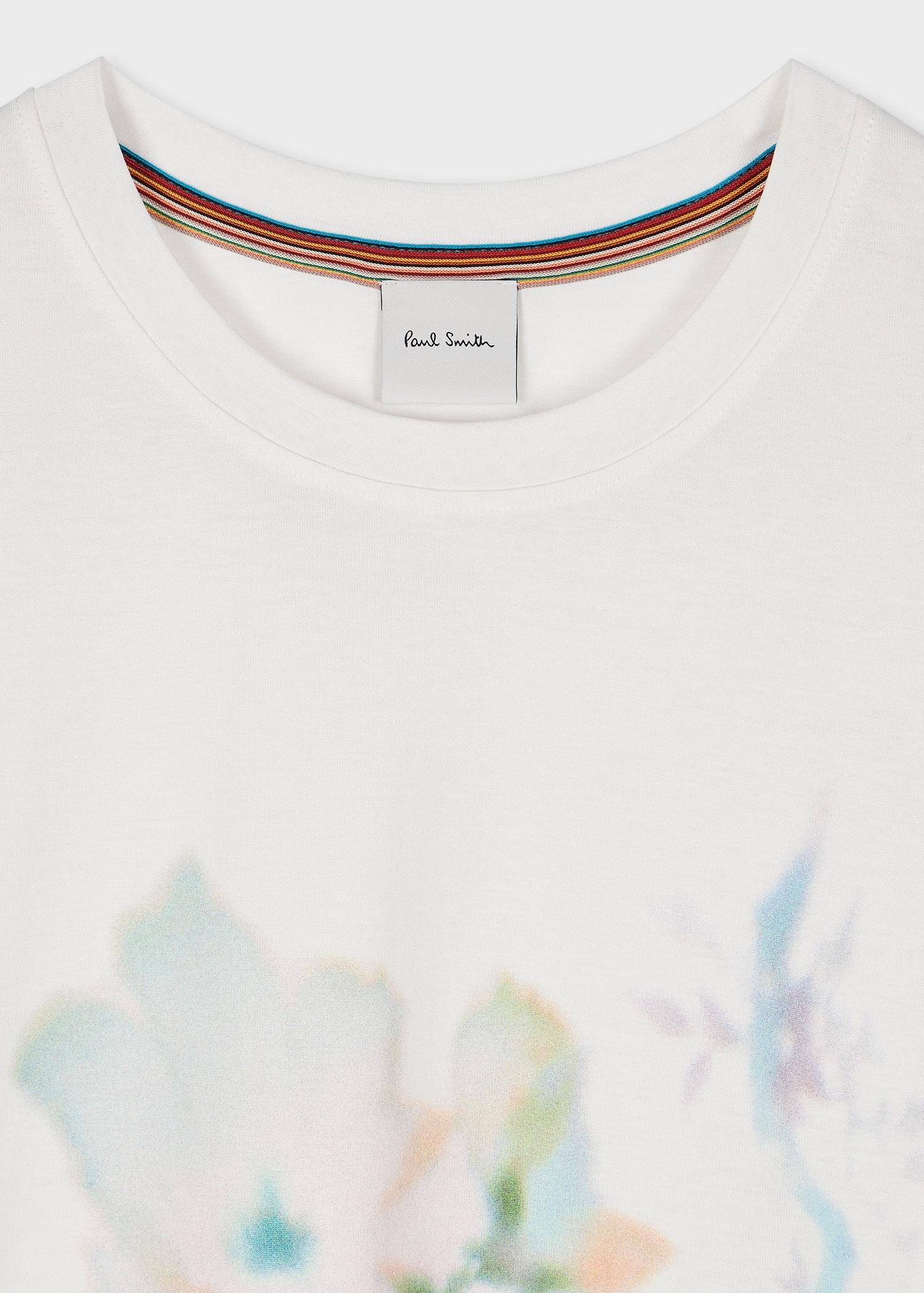 Women's White 'Lens Blur Botanical' T-Shirt - 2